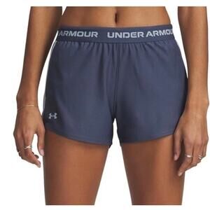 Women's Under Armour Tech Play Up Downpour Gray Shorts Size Small 3” Inseam